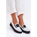 VINCEZA Ladies Leather Moccasins On Platform And Wedge White 79522 | Shoptok.si