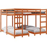  Trokatni krevet Vosak smeđa 200 x 200 cm Čvrsto borovo drvo | Eponuda.com