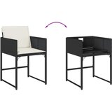  13-dijelni vrtni blagovaonski set s jastucima poliratan crni | shoptok.hr