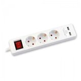 Commel uticnica 3-struka 1,4m sa sklopkom + usb a+c belo-siva ( c234-405 ) Cene
