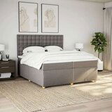  Box spring postelja z vzmetnico taupe 200x200 cm blago, (21308200) | Shoptok.si