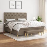  Krevet s oprugama i madracem smeđesivi 180x200 cm tkanina | shoptok.hr