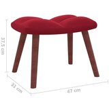  Gugalni stol s stolčkom vinsko rdeč žamet, (20702257) | Shoptok.si