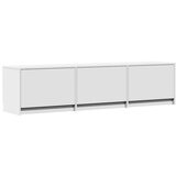 TV ormarić s LED svjetlima bijeli 165 x 34 x 40 cm drveni | shoptok.hr