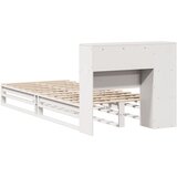  Krevet s regalom za knjige bez madraca bijeli 75x190 cm od drva | shoptok.hr