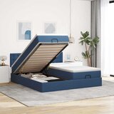  Ottoman krevet s madracima i LED diodama plavi 160x200 cm tkanina | shoptok.hr