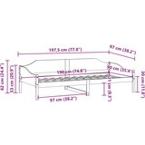  Okvir kreveta bez madraca 90 x 190 cm od masivne borovine | shoptok.hr