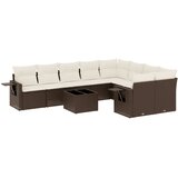  10-dijelni set vrtnih sofa od poliratana s jastucima smeđi | shoptok.hr