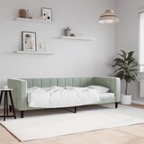 vidaXL Raztegljiva postelja svetlo siva 80x200 cm žamet Cene