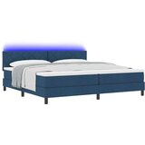 Box Postelja z vzmetnico z vzmetnico Modra 200 x 200 cm blago, (5000128599) | Shoptok.si