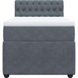 Box spring krevet s madracem tamnosivi 80 x 200 cm baršunasti | shoptok.hr