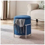 424137 - Tabure MASHIKE 46x41 cm plava/hrom