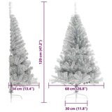  Umjetna preddekorirana božićna jelka srebrna 120 cm PET | Shoptok.si