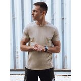 DStreet Men's T-shirt without print, beige RX5610 Cijene