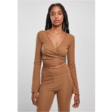 Urban Classics Women's dark taupe with long sleeves with wrapped rib Cijene