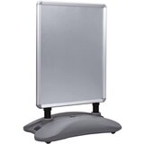 vidaXL A1 stojalo za plakat s podstavkom sivo iz aluminijeve zlitine | Shoptok.si