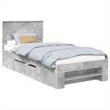  Krevetna konstrukcija s uzglavljem Betonski sivi 100 x 200 m | shoptok.hr