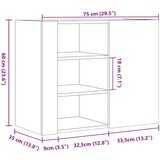 vidaXL Zidni ormarić boja betona 75 x 35 x 60 cm od konstruiranog drva | shoptok.hr