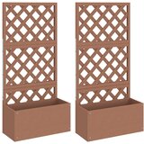  Sadilice s rešetkom 2 kom smeđe 65 x 33 x 135 cm WPC | shoptok.hr