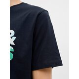 Jack & Jones Majica 'JJGeplas' modra / nočno modra / meta / bela | Shoptok.si
