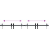 vidaXL Komplet za drsna vrata omare 122 cm ogljikovo jeklo | Shoptok.si