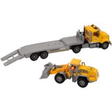 Lean_Toys Rumeni tovornjak Lora z bagrom | Shoptok.si