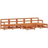  Set lounge namještaja za vrt 7 pcs Vosak Smeđa Masivna borovina - Vosak smeđa bor | shoptok.hr