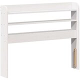 vidaXL Posteljni okvir z vzglavjem bel 75x190 cm trdna borovina | Shoptok.si