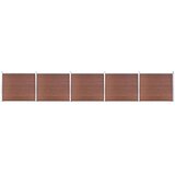 vidaXL Komplet ograjnih panelov WPC 872x146 cm rjav | Shoptok.si