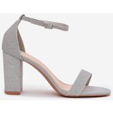 Boto Shiny Women's Heeled Sandals Silver Kavina | ePonuda.com