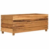  Povišena gredica 100 x 40 x 38 cm reciklirana tikovina i čelik | shoptok.hr