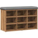 vidaXL Lavica za čevlje Artisan Oak 82x32x50 cm inženirski les | Shoptok.si