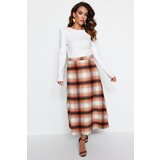 Trendyol Orange Plaid Winter Skirt | shoptok.hr