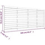 vidaXL Zidno uzglavlje sivo 166x3x91,5 cm od masivne borovine | shoptok.hr