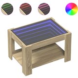  Stolić za kavu LED boja hrasta 73x53x45 cm konstruirano drvo | shoptok.hr