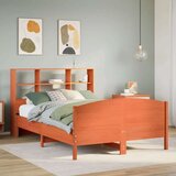 vidaXL Krevet s regalom za knjige bez madraca 120 x 190 cm od borovine | shoptok.hr
