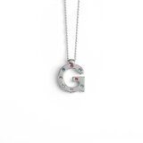Victoria Cruz ženski Letter "G" Multicolor Lančić Sa Swarovski Kristalima | ePonuda.com