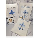 KRSTNI PRTIČEK s križcem in golobčkom - moder KRSPRT 05 | Shoptok.si