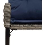  Vanjska klupa Siva i mornarsko plava 118 x 55 x 82 cm | shoptok.hr