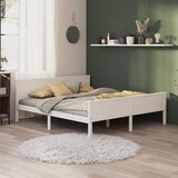 The Living Store Posteljni okvir bel iz trdne borovine 200x200 cm - Posteljni Okvir, (21532061) | Shoptok.si