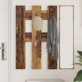 vidaXL Vješalica za kapute na zidu Staro drvo 65 x 3 x 100 cm | shoptok.hr