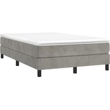Box spring krevet s madracem svjetlosivi 120x200 cm baršunasti | shoptok.hr