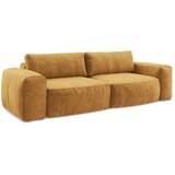 Makamii Senf žuta sklopiva sofa od šenila 275 cm Kuki – | shoptok.hr