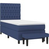  s oprugama i madracem plavi 90 x 190 cm od tkanine | shoptok.hr