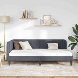  Kutni okvir kreveta Tamno siva 90 x 190 cm Baršun | shoptok.hr
