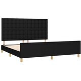  Okvir za krevet s uzglavljem crni 180 x 200 cm od tkanine | Eponuda.com