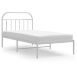  Metalni okvir za krevet s uzglavljem bijeli 107x203 cm | shoptok.hr