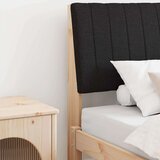  Tapecirani uzglavlje Crna 90 cm Čvrsto borovo drvo Slike
