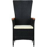  7-dijelni vrtni blagovaonski set s jastucima crni | shoptok.hr