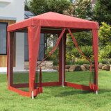 vidaXL Vrtni šotor s 4 mrežastimi stranicami rdeč 2x2 m HDPE | Shoptok.si